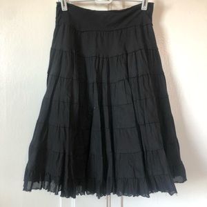 WHBM Black Boho Skirt
